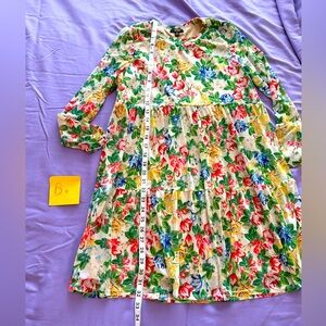 AFRM white - green/pink Floral Mini Dress